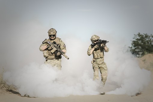 army fighting
